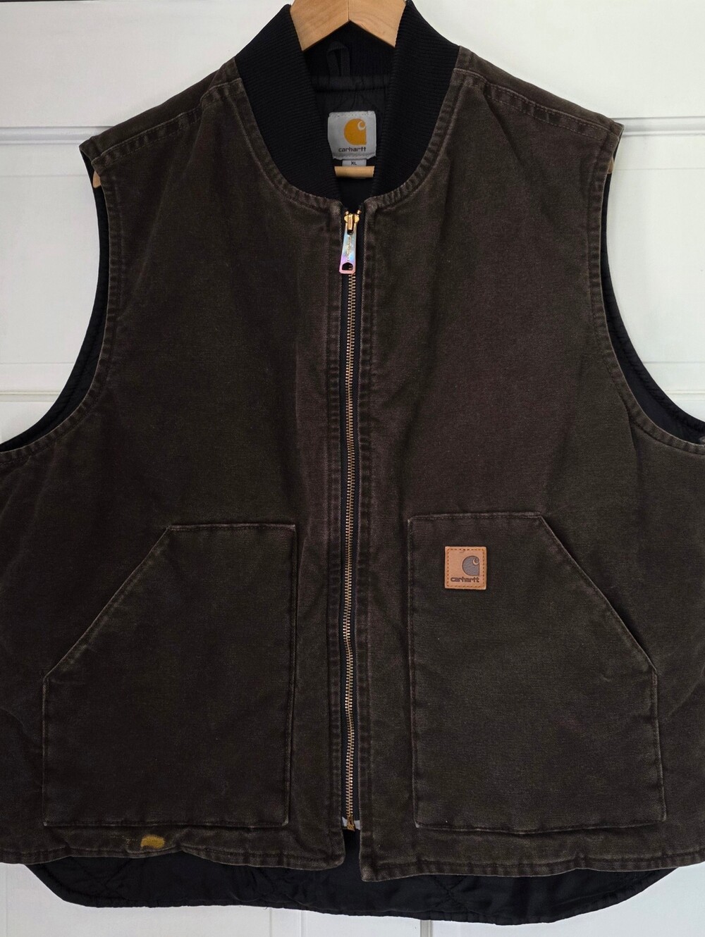 Vintage Carhartt V02 DKB Dark Brown Work Vest